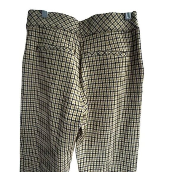 SPANX Flare Dijon Plaid Knit Pants SZ L Preppy Houndstooth check Classic - Picture 4 of 10